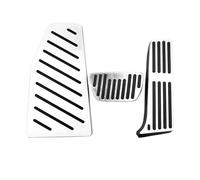 Pedal Freno Embrague para RAV4 XA50 2019 2020 2021 2022 2023 2024 para Híbridos Reposapiés Acelerador Combustible Pedales Freno Cubiertas Almohadilla(3pcs Silver)