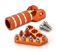 Pedal Freno Trasero Moto + Pedal Palanca Cambios Moto CNC-Naranja