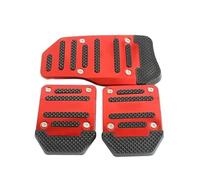 pedal freno y acelerador cubierta 3 Piezas Universales De Carreras Antideslizantes Para Pedal Freno Y Acelerador Automático Aluminio Foot Rest Pedal Cubierta(Red Set)