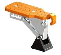 pedal freno y acelerador cubierta Estribo Pedal Coche Aleación Aluminio Cromado Con Gancho Estribos Auxiliares Universales Para Un Fácil Foot Rest Pedal Cubierta(Orange)