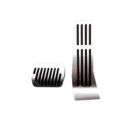 pedal freno y acelerador cubierta Para Mazda CX60 CX-60 2019-2024 Pedales Aluminio Pedales Freno Acelerador Alfombrilla Antideslizante LHD/AT Foot Rest Pedal Cubierta(LHD AT 2pcs Silver)