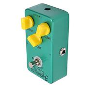 Pedal HaloVerde Vintage Overdrive con chip RC4558, impedancia de entrada de 500 KΩ y diseño True Bypass para efectos clásicos de grito de tubo de guitarra eléctrica