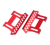 Pedal lateral de metal para 1/10 RC Crawler para Axial SCX10 para Wrangler D90, estribo oscuro ligero de 68 g para control de escalada todoterreno, para construcción de acero para aficionados (rojo)