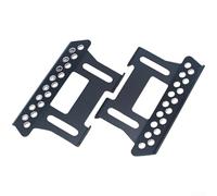 Pedal lateral de metal para 1/10 RC Crawler para Axial SCX10 para Wrangler D90, estribo oscuro ligero de 68 g para control de escalada todoterreno, para construcción de acero para aficionados (negro)