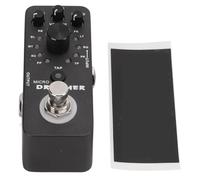 Pedal Máquina de Ritmos para Guitarra Eléctrica, Efecto Monobloque con 121 Drum Loops, Color Negro - True Bypass Duradero, Interfaz de Audio 1 / 4in, Tamaño Compacto para Fácil