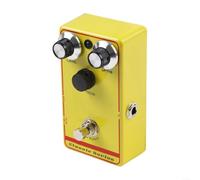 Pedal multiefectos ajustable de metal Overdrive Control de enfoque, sensibilidad táctil, reverberación, retardo, distorsión, ecualizador, compacto, ligero, amarillo, compatible con guitarra eléctrica