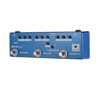 Pedal multiefectos de guitarra 5 en 1 reverberación, retardo, sobremarcha, refuerzo, pedal de búfer True Bypass Full Metal Shell Accesorios de piezas de guitarra