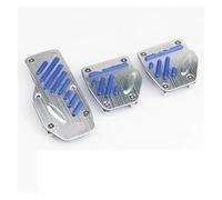 Pedal Para Coche Manual Cubierta Pedal Coche Transmisión Automática Aluminio Universal Juego Almohadillas Pie Combustible Herramientas Pedales(Manual Blue)