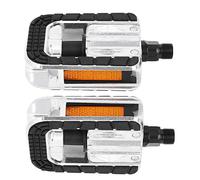 Pedal Plegable para Bicicleta, K1155 Pedal Plegable para Bicicleta de montaña bidireccional de 180 ° Reemplazo del Pedal de Bicicleta Antideslizante para Exteriores con Tira Reflectante