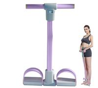 Pedal Puller Rope, 6-Tube Yoga Strap, Elastic Resistance Band Trainer, Body Stretching Expander Purple Latex Style for Waist Training, Arm Toning, Pierna Workout, Full Body Stretch