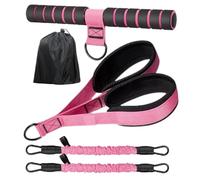 Pedal Resistance Band - Ajustable 30-60 lb Tensión for Total Body Toning Ergonómico Foot Pedals, Mango sin límite + 4 Tubo Elasticity | High Density Natural Latex Core - for Abs & Core