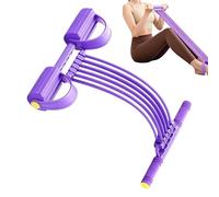 Pedal Resistance Band with Handle | 10-Tube Leg Workout - Abd ominal Muscle Training Aid - for Women Men Adults Athletes Beginners Professionals Hotel Home Office Apartment Travel Gym Fitness