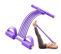 Pedal Resistance Band with Handle - 10-Tube Workout Equipment, MultiTube Sit Up Pull Elastics Exerciser, Elasticated Tummy Trimmer Muscle Toner Band | Non-slip Footrest Ankle Puller Stretching For Wom