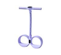 Pedal Resistance Band with Handle - 6 Tube Smart Tummy Trimmer | High-Elastic Latex Cord with Foot Stirrups & Non-Slip Grip for Abdomen, Waist, Abs and Stretching