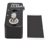 Pedal Selector ABY para Guitarra, Selector de Canales con True Bypass, Metal Negro Compacto - Duradero, Con Indicadores LED, Ideal para Amplificadores y Cables de Altavoz