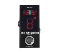 Pedal sintonizador de guitarra para bajo con verdadera derivación, precisión de 0,5 centavos, función de silencio, pantalla HD, carcasa de metal, 9 V CC