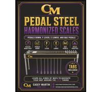 Pedal Steel Harmonized Scales Purple & Gold Version: Pedals Down, F Lever, E Lower, and B&C Pedals for E9th Tuning