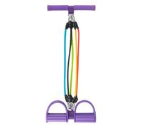Pedal Strength Training Rope - 24.41 Inch Resistance Band | Foam Pedal Puller - 5 Tube Sit Up Exerciser, 100lb Fitness Equipment Is Ideal for Home Gym Yoga Pilates Elastic Stretching