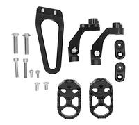 Pedal trasero Reposapiés del pasajero Juego de clavijas 2 piezas CNC Aluminio Acero inoxidable Clavijas ajustables antideslizantes para R18 2020 y posteriores Accesorios de (Negra)