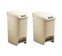 Pedal Trash Can - Rectangular Step Garbage Bin, Pop UpLid Waste Basket, Hands Free Foot Operated Container, Indoor Bathroom Kitchen Room Use, Hygienic Waste Storage Solution, Compact Home Organizer