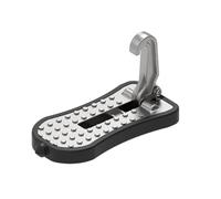 Pedal universal para puerta de coche y herramienta de emergencia, plegable con martillo de seguridad para fácil acceso a rack, SUV, furgoneta, camión, instalación sin herramientas (plata)