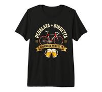 Pedalata y Gorro de Bicicleta Vintage Cycling Birra Camiseta Premium