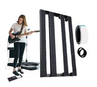 Pedalboard de guitarra - Tablero de metal construido, Mini Effects Mount | Tamaño portátil con función de gestión de cables, equipo de sonido estable para la configuración del escenario, ensayos de la