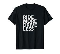 Pedalea más, Conduce Menos Ciclista, Bicicleta de Carretera Camiseta gráfica económica
