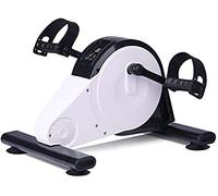 Pedaleador eléctrico portátil para ejercitar piernas y Brazos, minibicicleta de bajo Impacto, portátil y de diseño Delgado para Oficina, Color Negro.,Black