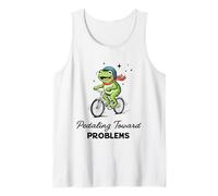 Pedaleando hacia Problemas Ciclista Rana Auto Sabotaje Meme Camiseta sin Mangas