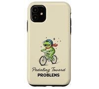 Pedaleando hacia Problemas Ciclista Rana Auto Sabotaje Meme Carcasa para iPhone 11