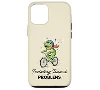 Pedaleando hacia Problemas Ciclista Rana Auto Sabotaje Meme Carcasa para iPhone 12/12 Pro