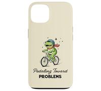 Pedaleando hacia Problemas Ciclista Rana Auto Sabotaje Meme Carcasa para iPhone 13