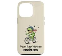 Pedaleando hacia Problemas Ciclista Rana Auto Sabotaje Meme Carcasa para iPhone 13 Pro
