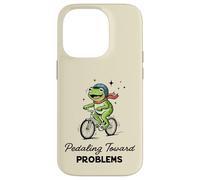 Pedaleando hacia Problemas Ciclista Rana Auto Sabotaje Meme Carcasa para iPhone 14 Pro