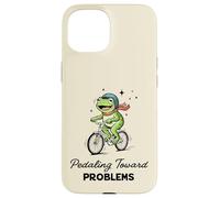 Pedaleando hacia Problemas Ciclista Rana Auto Sabotaje Meme Carcasa para iPhone 15