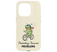 Pedaleando hacia Problemas Ciclista Rana Auto Sabotaje Meme Carcasa para iPhone 15 Pro