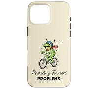 Pedaleando hacia Problemas Ciclista Rana Auto Sabotaje Meme Carcasa para iPhone 16 Pro MAX