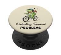 Pedaleando hacia Problemas Ciclista Rana Auto Sabotaje Meme PopSockets PopGrip Adhesivo