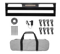 Pedalera con efecto de fuente de alimentación integrada, juego de pedalera de aleación de aluminio con bolsa de transporte, cable de pedal, efectos de guitarra