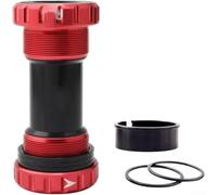 Pedalera Hueca BB 68-73mm Eje 24mm Aluminio Pedalera Hueca | Eje hueco 24mm, cojinetes importados, para suave, compatible MTB y carretera, instalación fácil(Red)