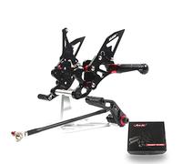 Pedales ajustables(Versión 2.0) para Suzuki GSXR 600 2006-2010 / GSX-R750 2006-2010 Juego de pedales traseros Accesorios Negro GSX R