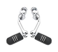 Pedales antideslizantes Ajuste para Harley Sportster 1200 883 1,25 "32mm protector motor carretera motocicletas estriberas delanteras Reposapiés delanteros para piloto(Chrome Footpeg Set)