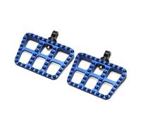 Pedales antideslizantes Ajuste Pedal de clavijas de pie motocicleta anchas universales Compatible con Harley Reposapiés delanteros para piloto(Blue B)