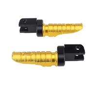 Pedales antideslizantes Compatible con Daytona 660 2024-2025 Knight estriberas delanteras Street Triple 675R 675RX 2008-2016 estriberas giratorias Reposapiés delanteros para piloto(A-Gold)