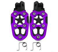 Pedales antideslizantes de aleación de aluminio para motocicleta con grosor mejorado para un soporte estable en varios vehículos (morado)