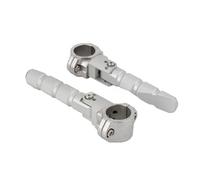 Pedales antideslizantes Reposapiés giratorio 360 motocicleta para Honda Africa Twin 1100 CRF1100L, barras 22mm, 25mm, 27mm y 32mm(Silver)