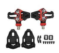 Pedales autoblocantes para Bicicleta de 2 Piezas, Pedales automáticos de Fibra de Carbono de aleación, Pedales de Bicicleta de Carretera con Placa de Bloqueo y Tornillos, Pedales