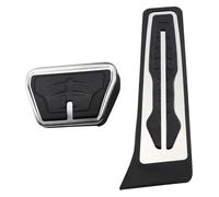 pedales automóvil Para BMW G30 G31 5 Series 2017-2023 Reposapiés Acero Inoxidable Freno Acelerador Gas Cubierta Pedal Accesorios Pedales Cubiertas Almohadillas Goma(AT)