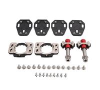 Pedales Bicicleta Carretera Aleación Ultraligeros, Doble Bloqueo y 3 Rodamientos, Ajuste 0-15° - Alta Resistencia, Diseño Doble Cara, para Zapatos 3 y 4 Agujeros